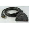 шнур шт HDMI-гн HDMIx2\1,5м\Au/пл\чер\PR5-870